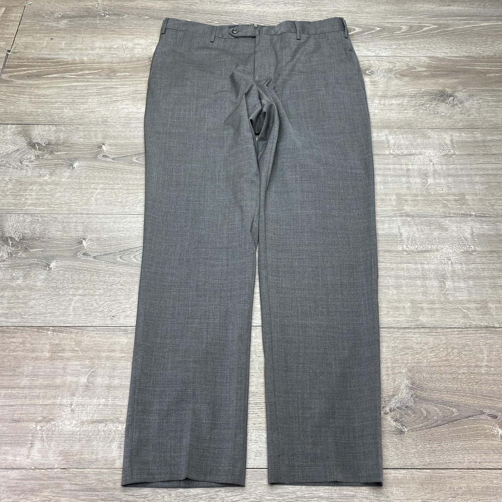 PT01 Pants‎ Mens 34x32 Gray Traveller Slim Fit Microfiber Wool Stretch Business